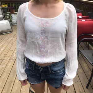 White boho top